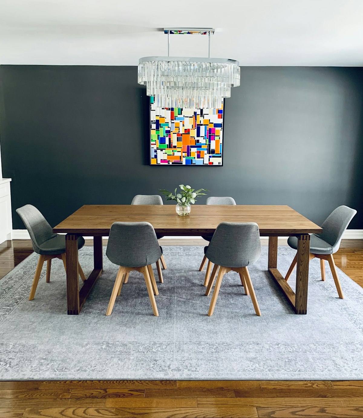 Teak dining set for small apartment photo